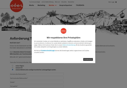 
                            5. Formular Tourdata-Login - Oberösterreich Tourismus