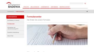 
                            4. Formularcenter - Deutsche Bausparkasse Badenia AG