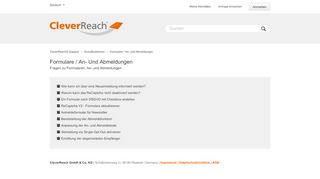 
                            7. Formulare / An- und Abmeldungen – CleverReach® Support