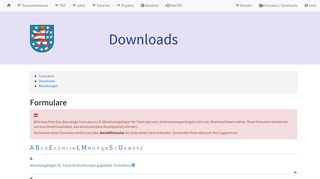 
                            3. Formulare / Downloads - Thüringer Tierseuchenkasse