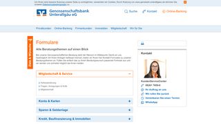 
                            7. Formulare - Genossenschaftsbank Unterallgäu eG