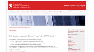 
                            13. Formulare - Informationstechnologie - HWR Berlin