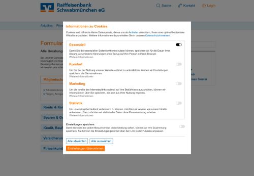 
                            13. Formulare - Raiffeisenbank Schwabmünchen eG