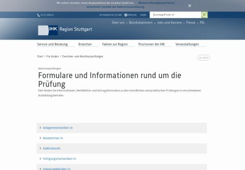 
                            4. Formulare rund um die Prüfung - IHK Region Stuttgart