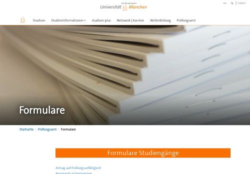 
                            2. Formulare — Studium - Universität der Bundeswehr München