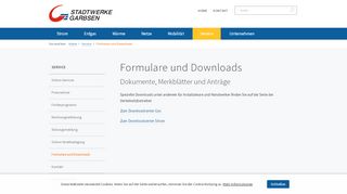 
                            8. Formulare und Downloads - Stadtwerke Garbsen