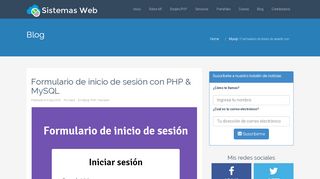 
                            10. Formulario de inicio de sesión con PHP & MySQL - Sistemas Web