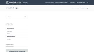 
                            4. Formulário de login - ConLicitação