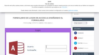 
                            1. Formulario de Login en Access (I) Diseñando el formulario | Witigos