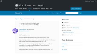 
                            11. Formulários de Login | WordPress.org