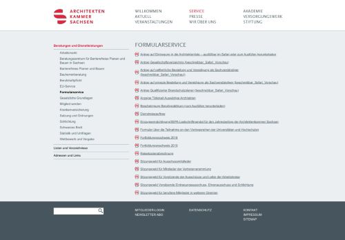 
                            12. Formularservice - Architektenkammer Sachsen