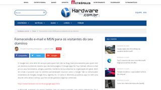 
                            8. Fornecendo e-mail e MSN para os visitantes do seu domínio ...