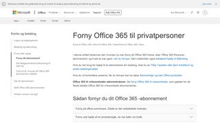 
                            6. Forny Office 365 til privatpersoner - Office Support