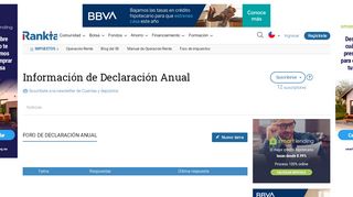 
                            8. Foro y opiniones de Declaración Anual - Rankia - Rankia Chile