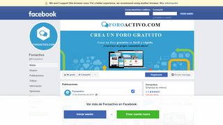 
                            8. Foroactivo - Inicio | Facebook