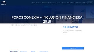 
                            12. FOROS CONEXIA – INCLUSION FINANCIERA 2018 :: CLGBTco