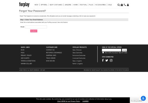 
                            5. ForPlay: Forgot Password - ForPlay Catalog