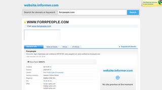 
                            6. forrpeople.com at WI. Forrpeople - Website Informer