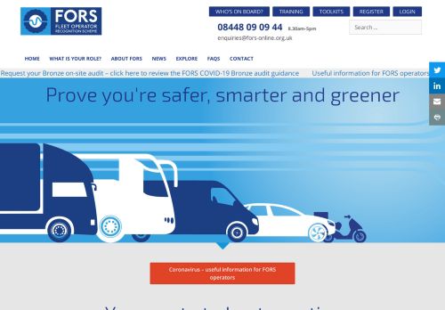
                            10. FORS Homepage - FORS - Fleet Operator Recognition Scheme