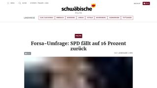 
                            7. Forsa-Umfrage: SPD fällt wieder zurück - Schwäbische Zeitung