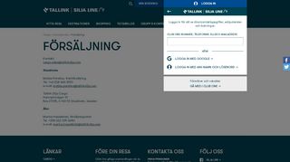 
                            8. Försäljning - Tallink & Silja Line