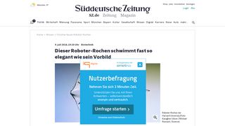 
                            9. Forscher bauen Roboter-Rochen - Wissen - Süddeutsche.de