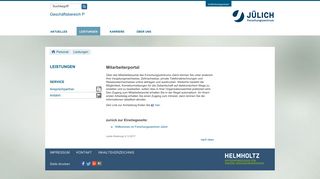 
                            7. Forschungszentrum Jülich - Mitarbeiterportal