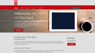 
                            8. Forside - LO Plus Bank - Arbejdernes Landsbank