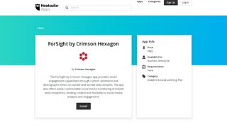 
                            3. ForSight by Crimson Hexagon - Hootsuite App Directory