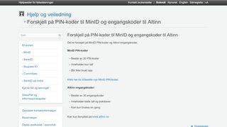 
                            11. Forskjell på PIN-koder til MinID og engangskoder til Altinn | eid.difi.no