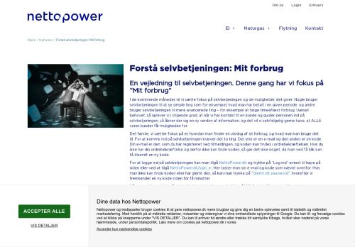 
                            3. Forstå selvbetjeningen | Mit forbrug | NettoPower