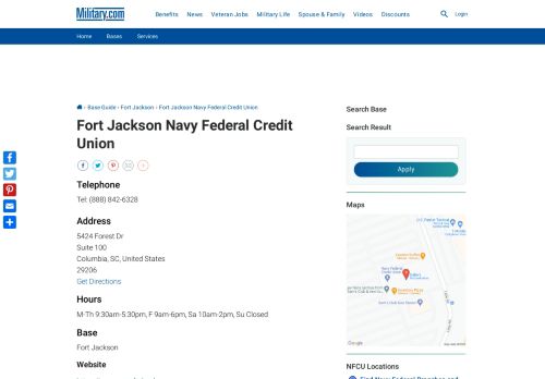 
                            10. Fort Jackson Navy Federal Credit Union | Military.com