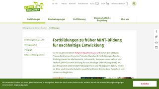 
                            7. Fortbildungen - Stiftung Haus der kleinen Forscher