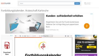 
                            9. Fortbildungskalender. Ärzteschaft Karlsruhe - PDF - DocPlayer.org