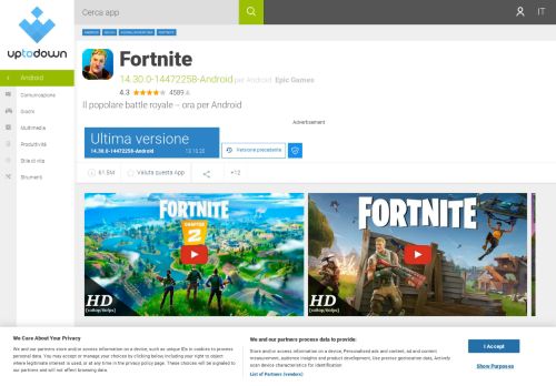 
                            4. Fortnite 7.40.0-4980899-Android per Android - Download in italiano