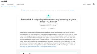 
                            9. Fortnite BR Spotlight/Fog/white screen bug appe... | Community