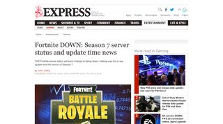 
                            13. Fortnite DOWN: Season 7 server status and update time news ...