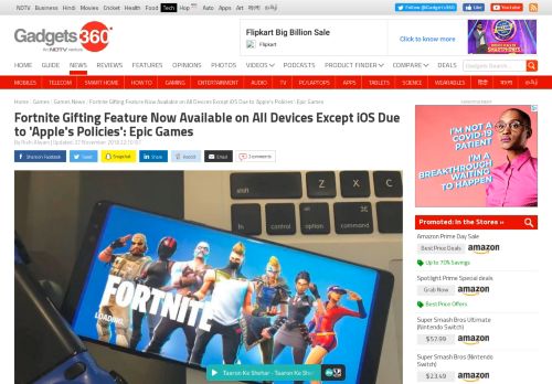 
                            10. Fortnite Gifting Feature Now Available on All Devices Except iOS Due to