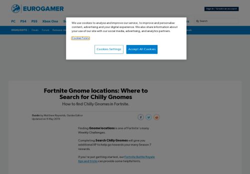 
                            8. Fortnite Gnome locations: Where to Search for Chilly Gnomes ...