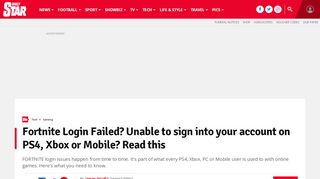 
                            8. Fortnite Login Failed? Unable to sign into your account on PS4, Xbox ...