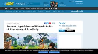 
                            12. Fortnite: Login-Fehler auf Nintendo Switch - PS4-Accounts nicht zulässig