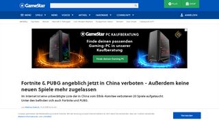 
                            9. Fortnite & PUBG angeblich jetzt in China verboten - GameStar