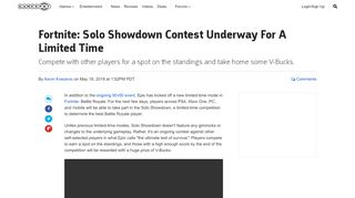 
                            9. Fortnite: Solo Showdown Contest Underway For A Limited Time ...