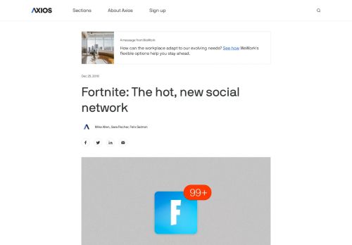
                            12. Fortnite: The hot, new social network - Axios