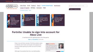 
                            11. Fortnite: Unable to sign into account for Xbox Live | Metabomb
