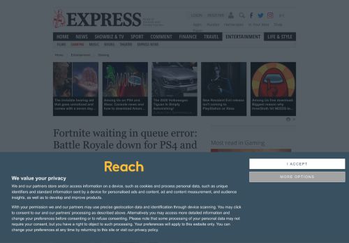 
                            4. Fortnite waiting in queue error: Battle Royale down for PS4 and Xbox ...