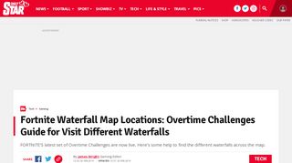 
                            6. Fortnite Waterfall Map Locations: Overtime Challenges ... - Daily Star