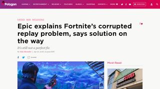 
                            13. Fortnite's corrupted replays: Epic explains problem, says solution on ...