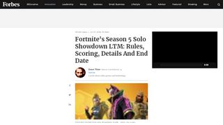 
                            5. Fortnite's Season 5 Solo Showdown LTM: Rules, Scoring, Details And ...