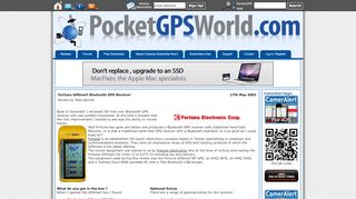 
                            10. Fortuna GPSmart Bluetooth GPS Receiver - Pocket GPS World